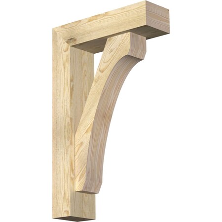 Legacy Block Rough Sawn Bracket W/ Offset Brace, Douglas Fir, 6W X 20D X 32H